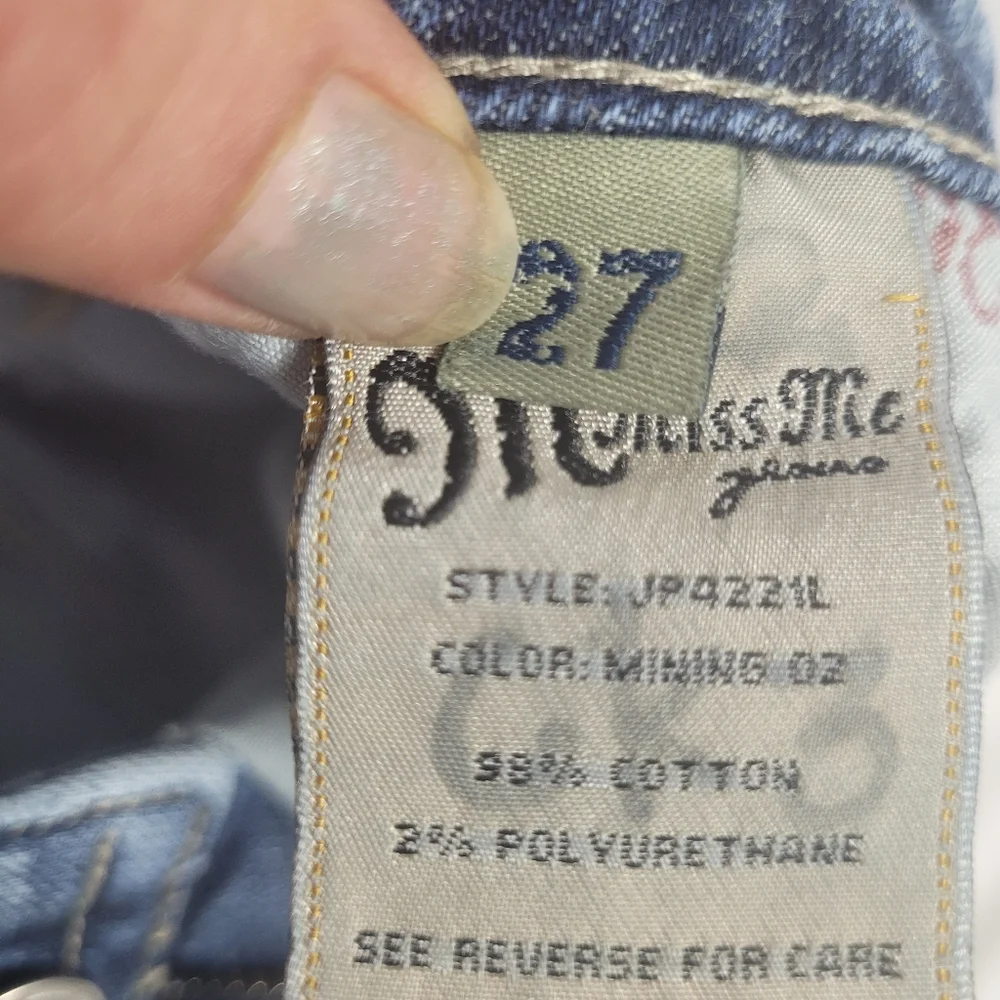 Miss Me Rare Hard To Find *White Eyelet Bootcut Jeans Size 27